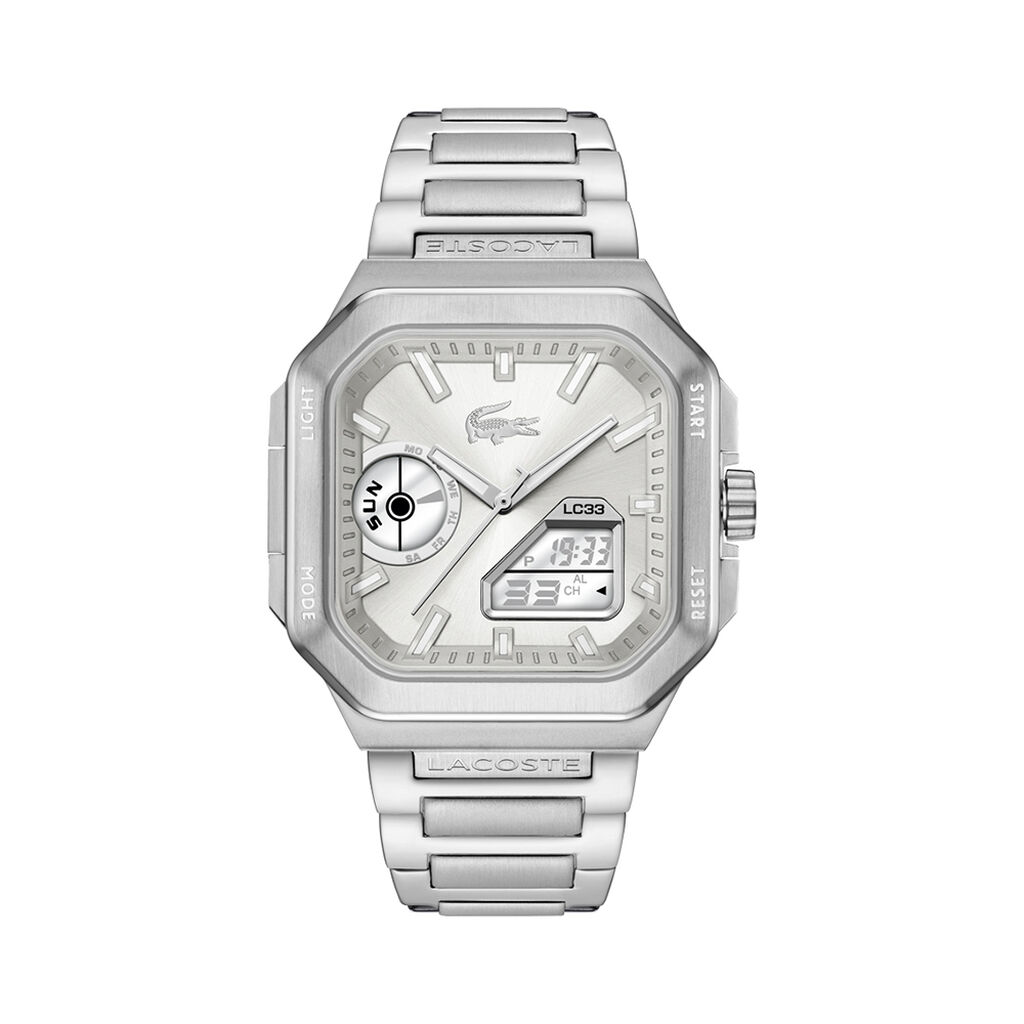 Montre Lacoste Lc33 Square Argent&eacute; - Montres &eacute;tanches Homme | Marc Orian