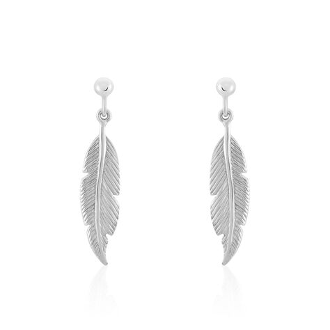 Boucles D'oreilles Pendantes Argent Blanc Irene - Pendantes Femme | Marc Orian