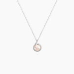 Collier Lucinda Or Blanc Perle De Culture Et Oxyde De Zirconium - Colliers avec pierres Femme | Marc Orian