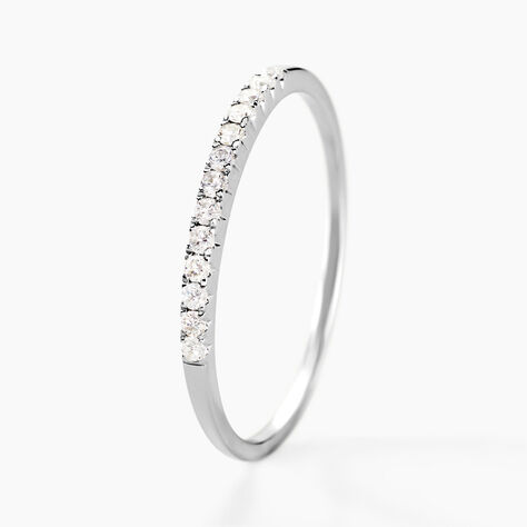 Alliance Pristina Or Blanc Diamant - Alliances avec pierres Femme | Marc Orian
