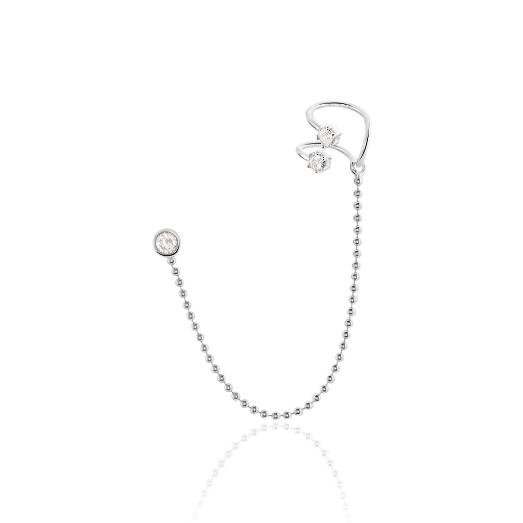 Bijou D'oreille Unitaire Valerie-anne Argent Blanc Oxyde De Zirconium - Piercings d'oreilles Femme | Marc Orian
