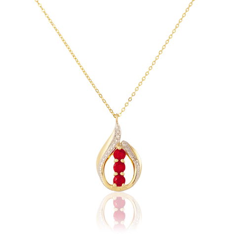 Collier Aurora Or Jaune Rubis Et Diamant - Colliers Femme | Marc Orian
