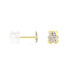 Boucles D'oreilles Puces Emerica Ours 0 Or Jaune Strass - Puces Enfant | Marc Orian