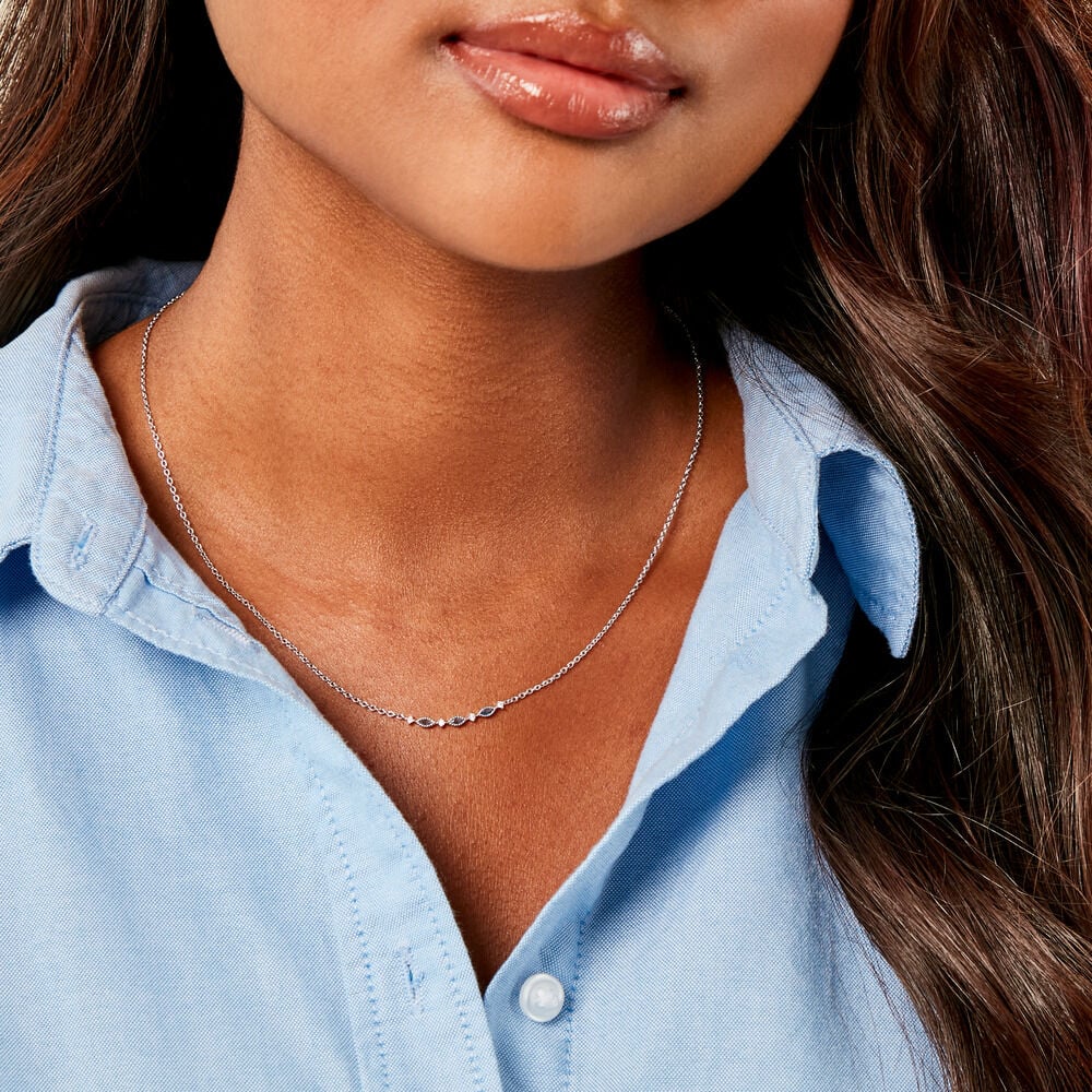 Collier Josy Argent Blanc Spinelle Oxyde De Zirconium - Colliers avec pierres Femme | Marc Orian