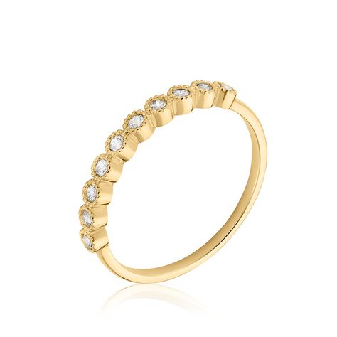 Bague éclat Perlé Plaqué Or Oxyde De Zirconium - Bagues avec pierre Femme | Marc Orian