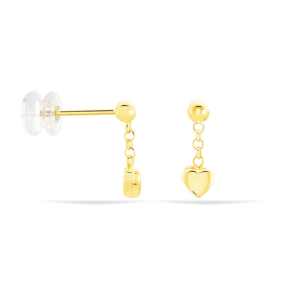 Boucles D'oreilles Pendantes Anne-maudae Pendantes Coeurs Or Jaune - Pendantes Femme | Marc Orian