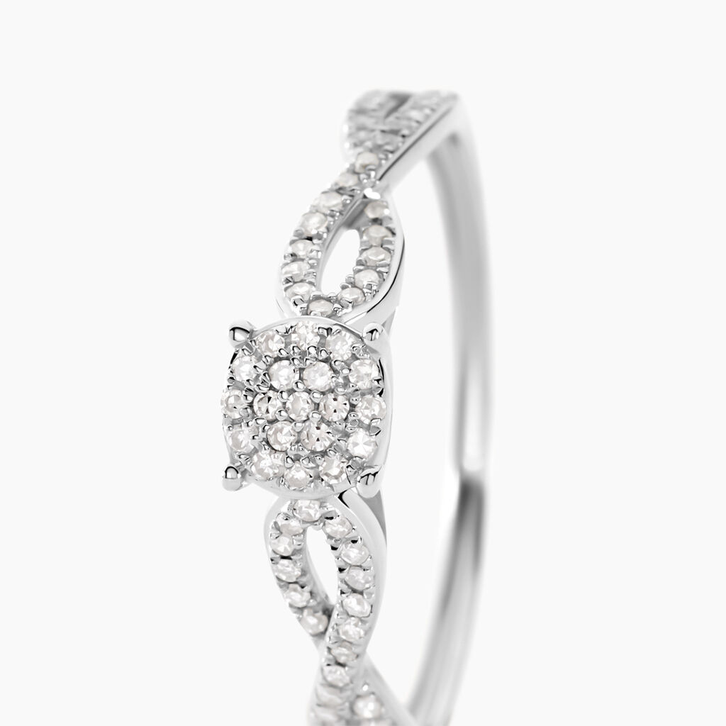 Bague Roseline Or Blanc Diamant - Bagues Solitaire Femme | Marc Orian