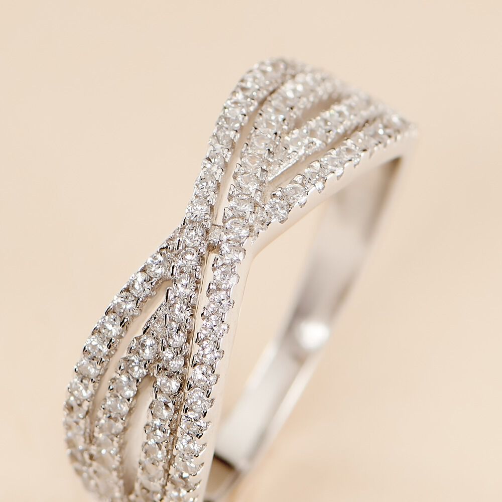 Bague Sharise Argent Blanc Oxyde De Zirconium - Bagues avec pierre Femme | Marc Orian