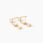 Boucles D'Oreilles Pendantes Sya Plaque Or Jaune Oxyde De Zirconium - Pendantes Femme | Marc Orian