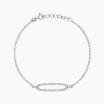 Bracelet La&iuml;de Argent Blanc Oxyde De Zirconium - Bracelets fantaisie Femme | Marc Orian