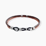 Bracelet Jourdan Colibri Acier Marron - Bracelets cuir Homme | Marc Orian