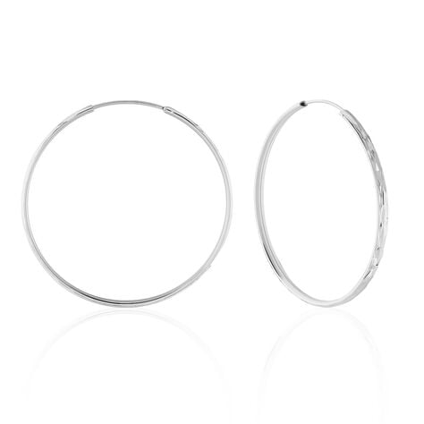 Créoles Argent Blanc Najiha - Créoles Femme | Marc Orian