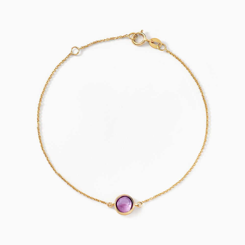 Bracelet Arenale Or Jaune Amethyste - Bracelets cha&icirc;nes Femme | Marc Orian