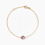 Bracelet Arenale Or Jaune Amethyste - Bracelets cha&icirc;nes Femme | Marc Orian