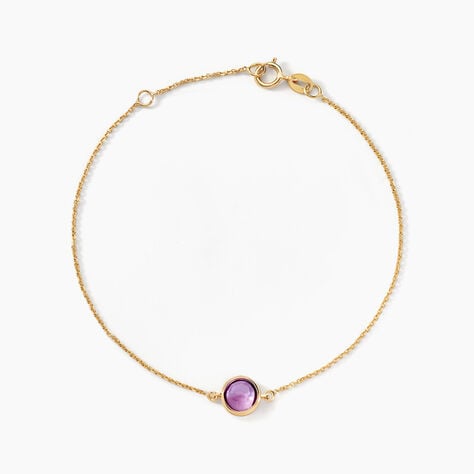 Bracelet Arenale Or Jaune Amethyste - Bracelets cha&icirc;nes Femme | Marc Orian