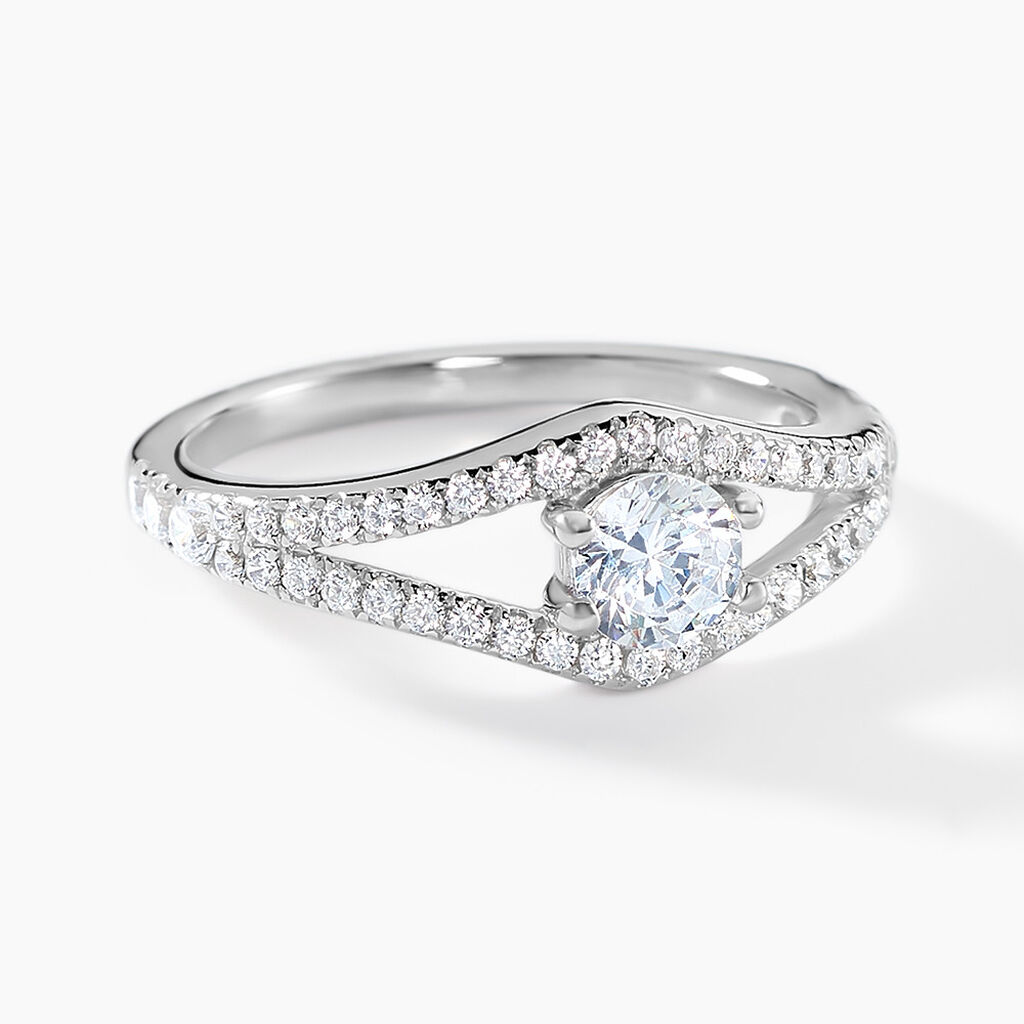Bague Bernita Argent Blanc Oxyde De Zirconium - Solitaires Femme | Marc Orian