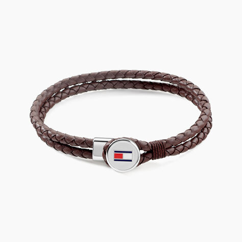Bracelet Tommy Hilfiger Bruce Cuir De Veau Marron - Bracelets cuir Homme | Marc Orian