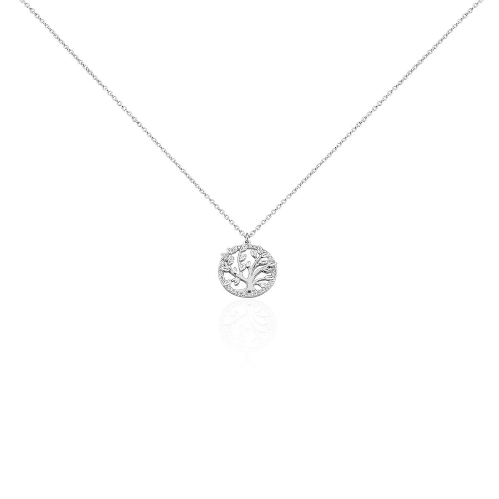 Collier Maximilian Argent Blanc Oxyde De Zirconium - Colliers avec pierres Femme | Marc Orian
