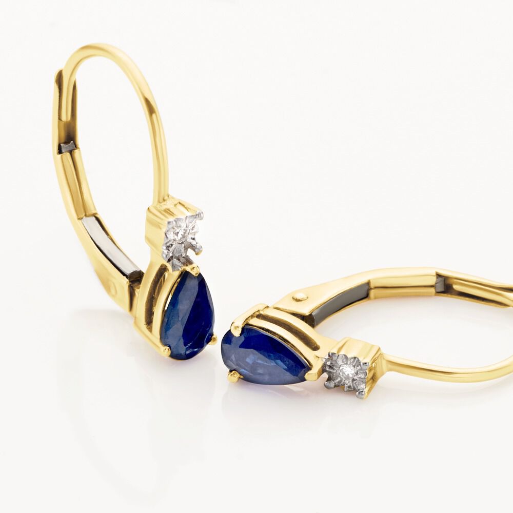 Boucles D'oreilles Pendantes Blossom Saphir -  Femme | Marc Orian