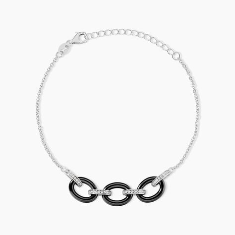 Bracelet Nowell Argent Blanc Oxyde De Zirconium Et C&eacute;ramique - Bracelets fantaisie Femme | Marc Orian