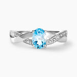 Bague Candice Or Blanc Topaze - Bagues pierres fines Femme | Marc Orian