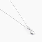 Collier Shaeen Or Blanc Diamant - Colliers avec pierres Femme | Marc Orian