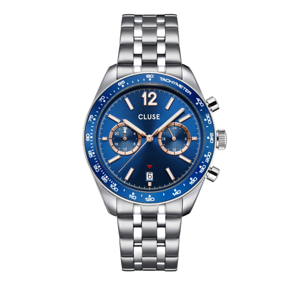 Montre Cluse Aravis Dual Timer Bleu - Montres étanches Homme | Marc Orian