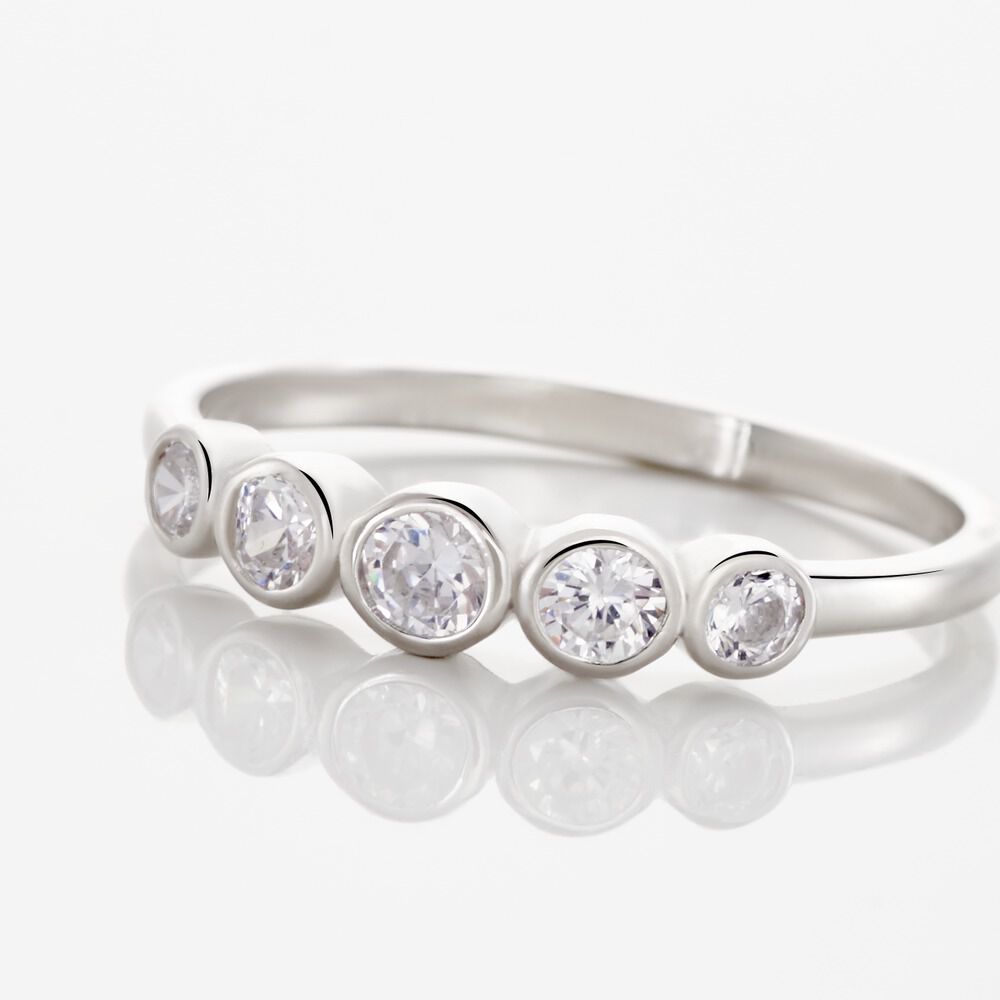 Bague Kumar Argent Oxyde De Zirconium - Bagues avec pierre Femme | Marc Orian