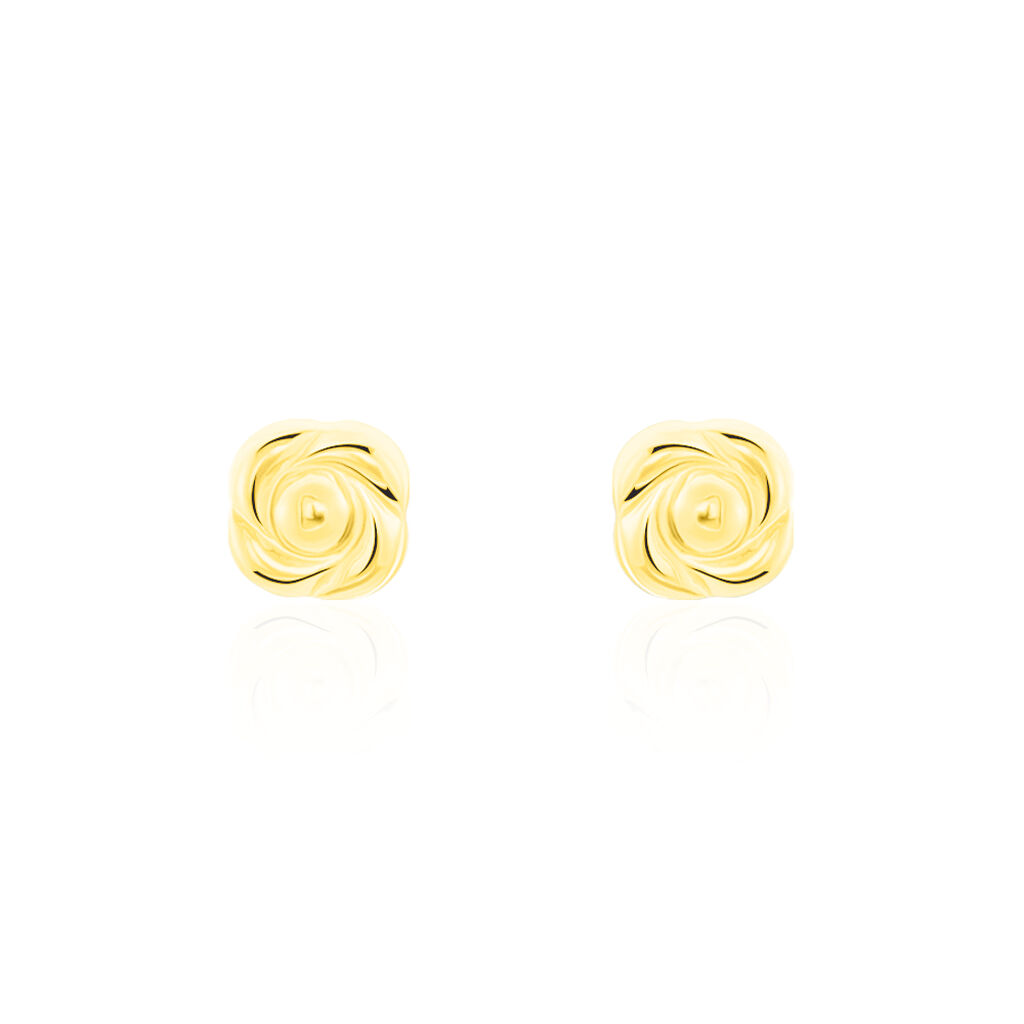 Boucles D'oreilles Puces Philine Fleur Or Jaune - Puces Femme | Marc Orian