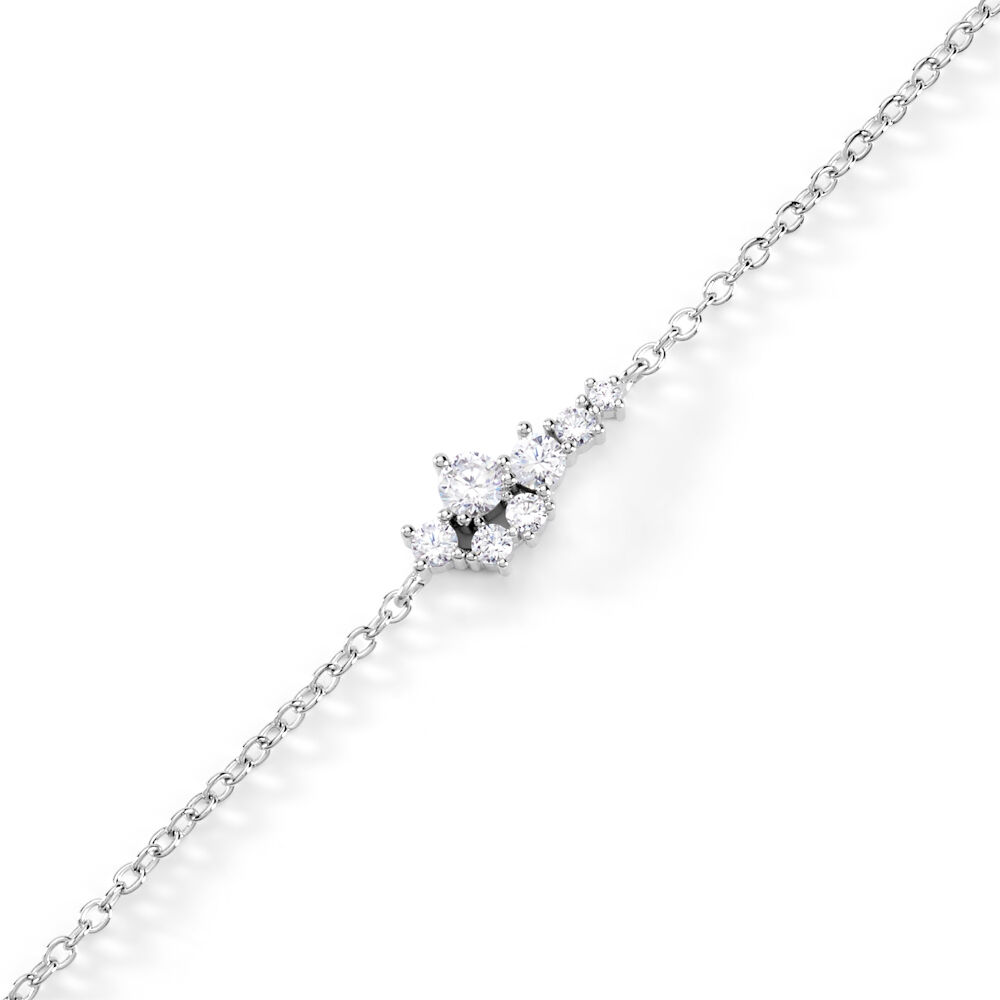 Bracelet Eden Argent Blanc Oxyde De Zirconium - Bracelets fantaisie Femme | Marc Orian