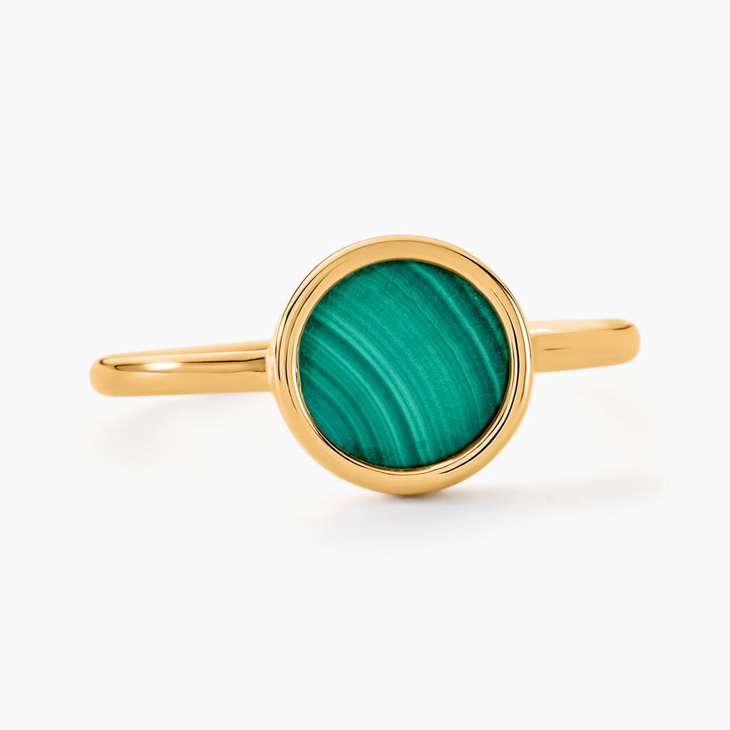 Bague Florica Or Jaune Malachite - Bagues de promesse Femme | Marc Orian