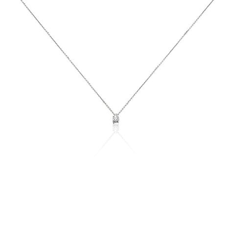 Collier Elfa Or Blanc Diamant - Colliers avec pierres Femme | Marc Orian