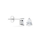 Boucles D'oreilles Puces Clarysse Argent Blanc Oxyde De Zirconium - Puces Femme | Marc Orian