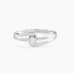 Bague Nesryne Or Blanc Oxyde De Zirconium - Solitaires Femme | Marc Orian