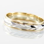 Alliance Epi Fantaisie Ruban Plat Or Bicolore - Alliances duo Unisex | Marc Orian