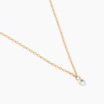 Collier Emilee Argent Dor&eacute; A L'Or 750/1000 Oxyde De Zirconium - Colliers avec pierres Enfant | Marc Orian