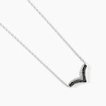 Collier Kirabo Or Blanc Diamant - Colliers avec pierres Femme | Marc Orian