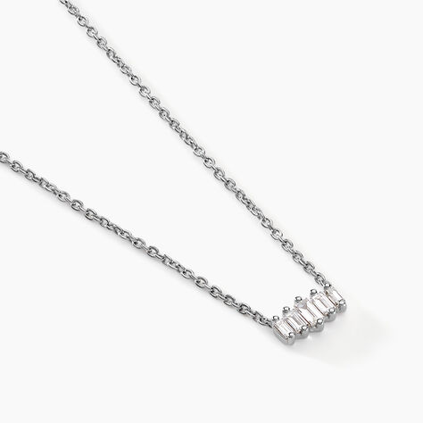 Collier Gal Argent Blanc Diamant Synth&eacute;tique - Colliers avec pierres Femme | Marc Orian