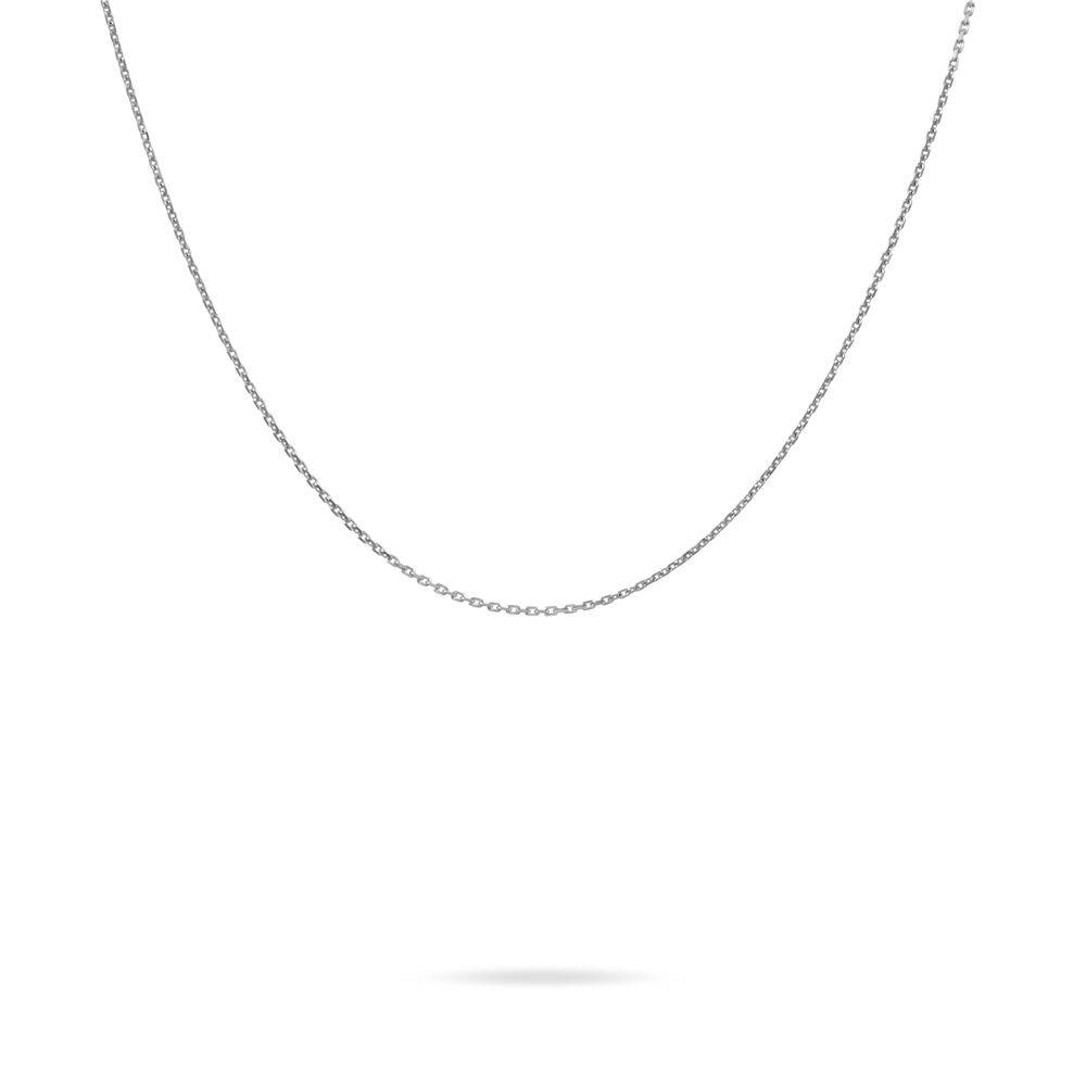 Cha&icirc;ne Igoa Maille For&ccedil;at Diamantee Or Blanc - Chaines Femme | Marc Orian