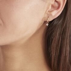Créoles Plaqué Or Pauwels Pampilles Etoiles Oxydes De Zirconium - Boucles d'oreilles Créoles Femme | Marc Orian
