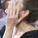 Boucles D'oreilles Puces Nazra Argent Blanc - Puces Femme | Marc Orian