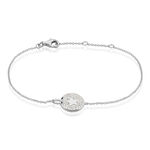 Bracelet Souria Argent Blanc Oxyde De Zirconium - Bracelets Medailles Femme | Marc Orian