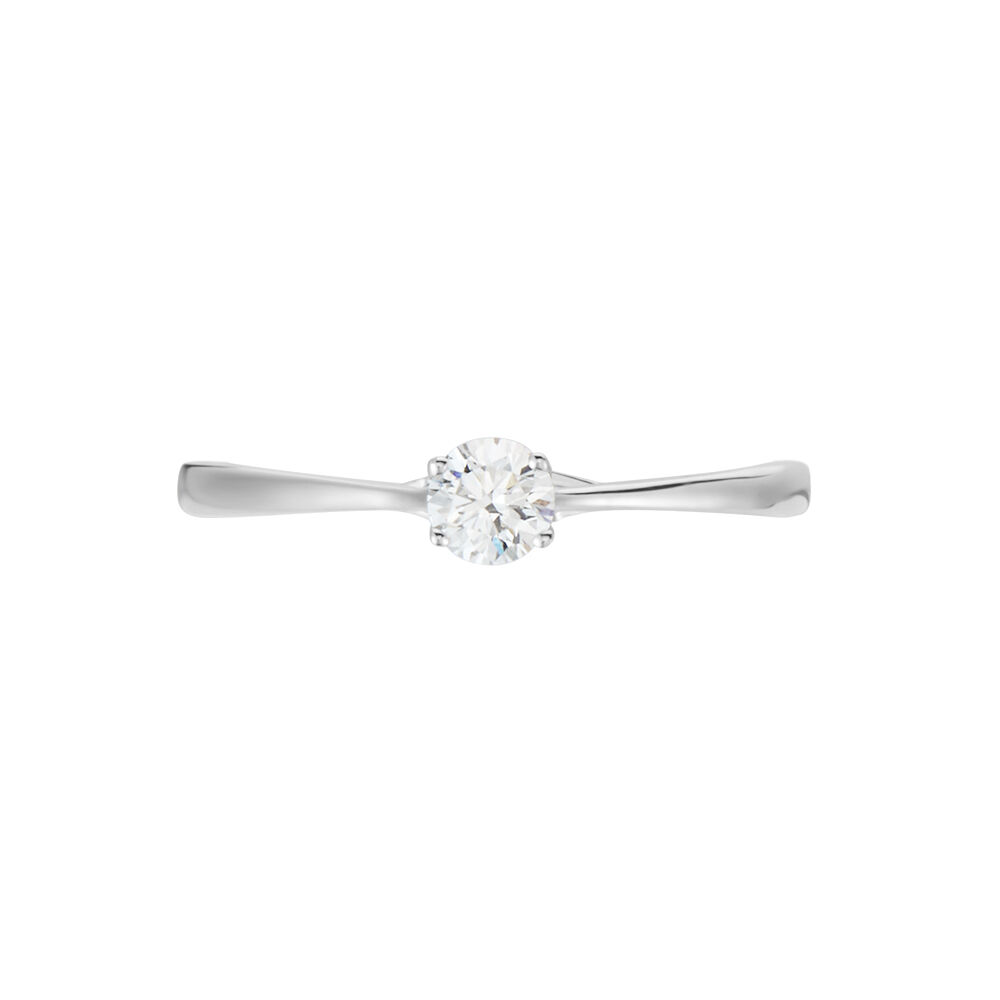 Bague Solitaire Or Blanc Solenia Diamant - Parures de mariage Femme | Marc Orian
