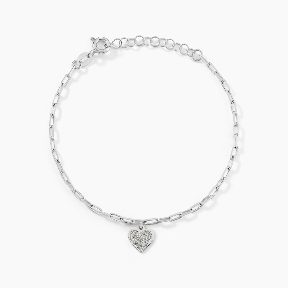 Bracelet Etincelante Argent Blanc - Bracelets chaînes Femme | Marc Orian