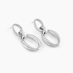 Boucles D'oreilles Pendantes Zeilah Acier Blanc - Pendantes Femme | Marc Orian