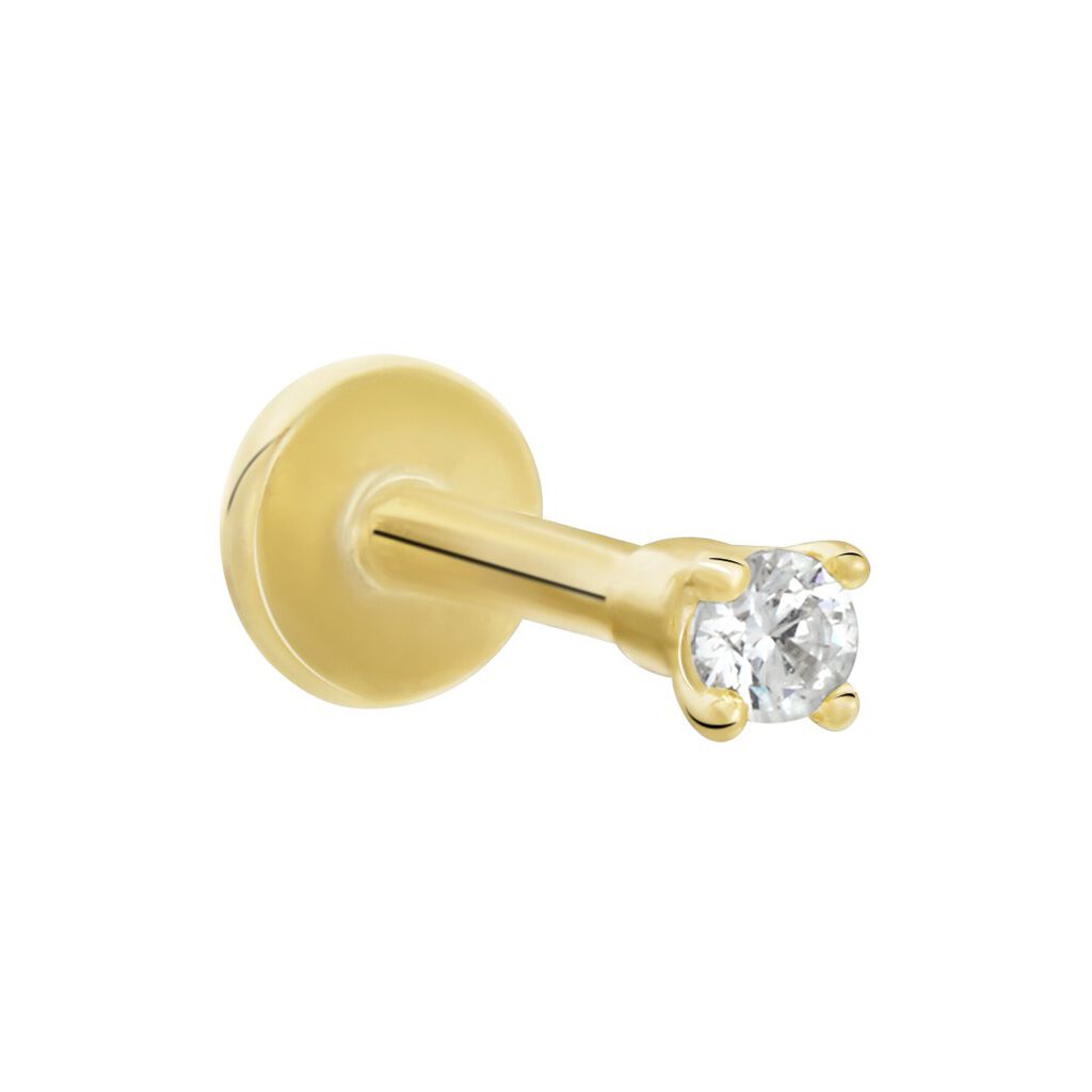 Piercing De Labret Or Jaune Catala Oxyde De Zirconium - Piercing Conch Femme | Marc Orian
