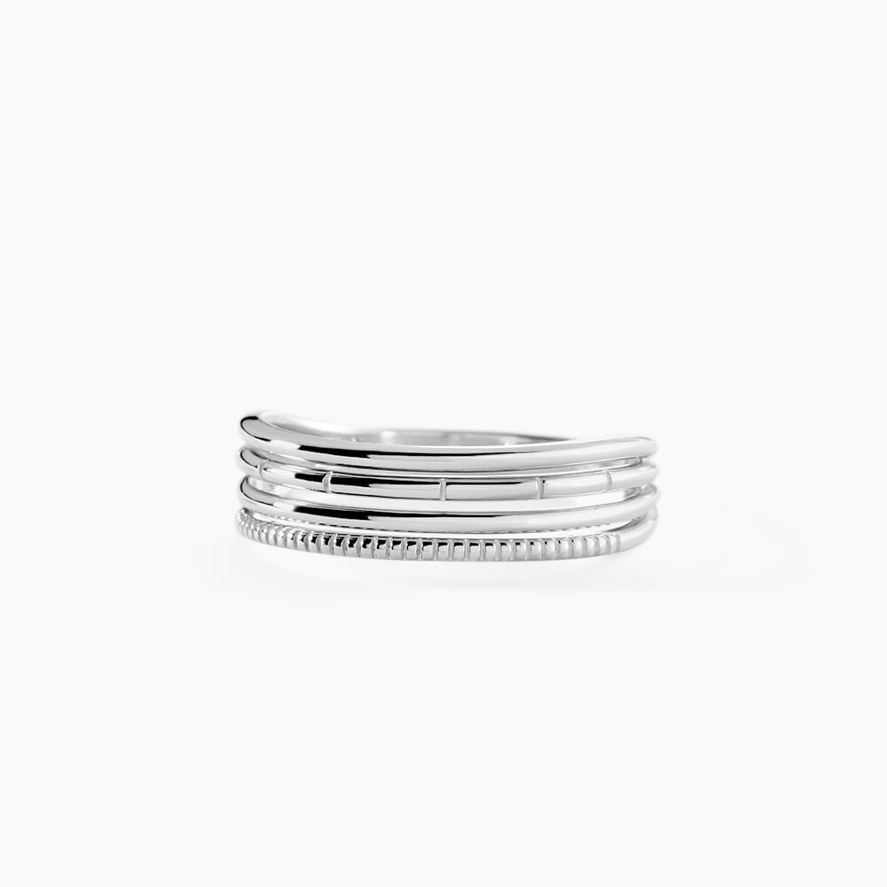 Bague Poly Argent Blanc - Bijoux fantaisie Femme | Marc Orian