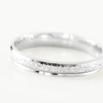 Alliance Caroline Sablee Ruban Plat Or Blanc - Alliances personnalis&eacute;es Unisex | Marc Orian