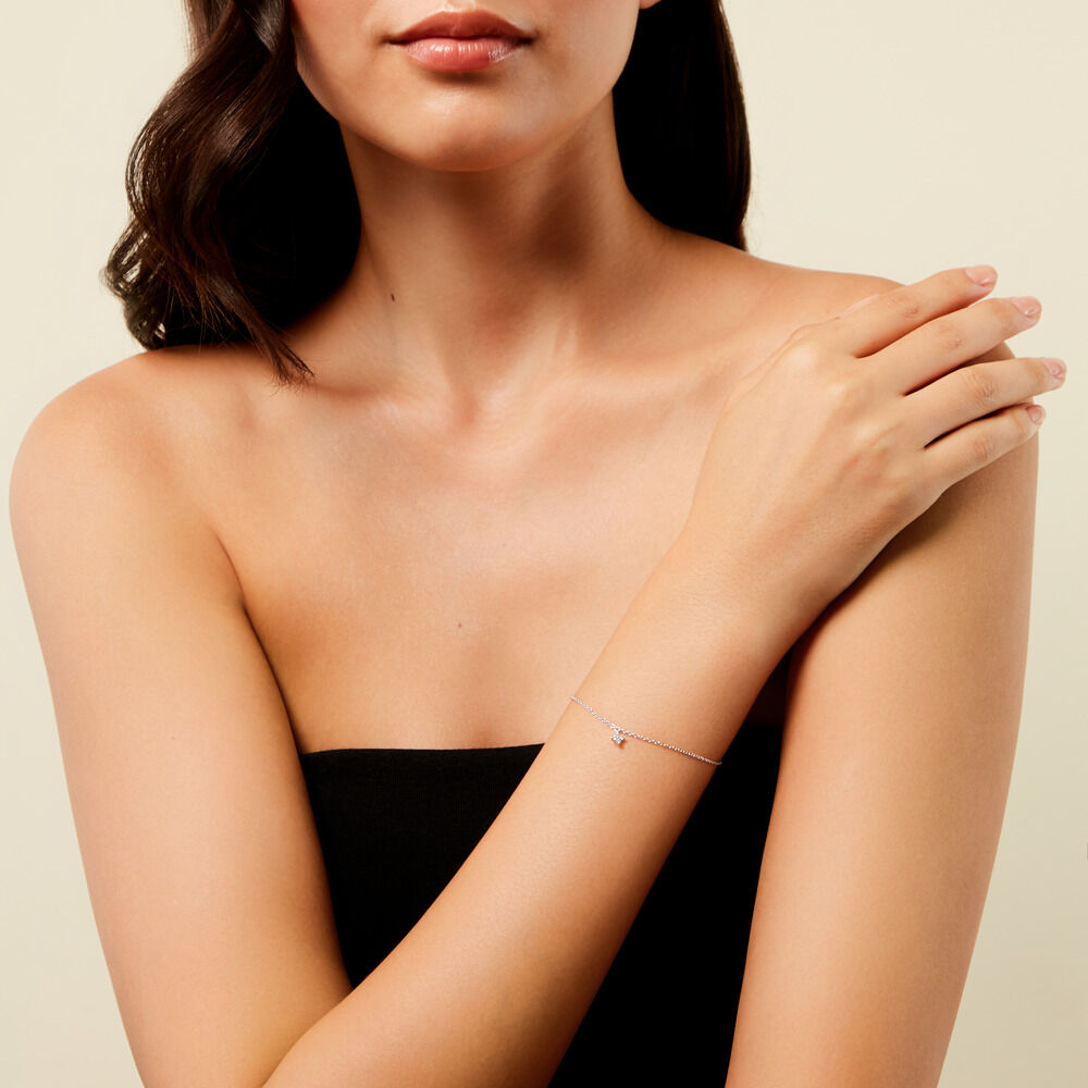 Bracelet Leonce Argent Blanc Oxyde De Zirconium - Bracelets fantaisie Femme | Marc Orian