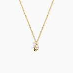 Collier Meyrem Argent Dor&eacute; A L'Or 750/1000 Oxyde De Zirconium - Colliers avec pierres Femme | Marc Orian
